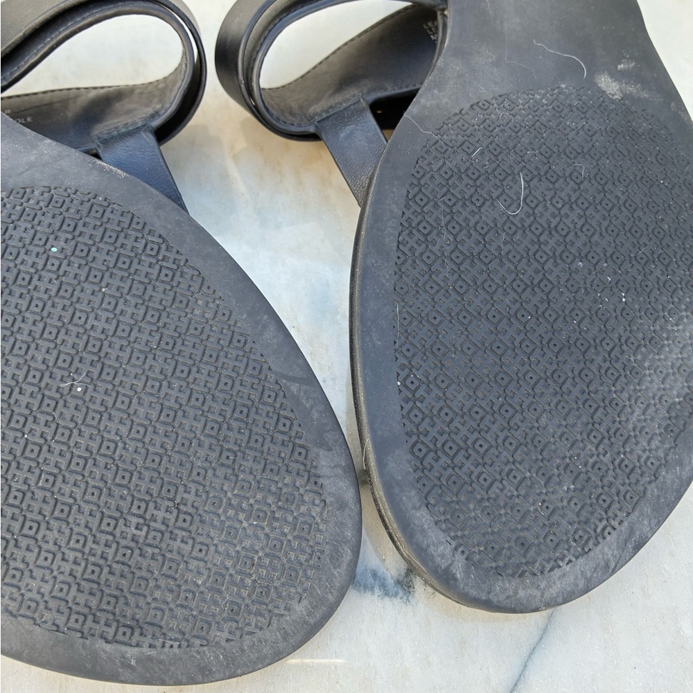 Tory Burch Black Marsden Sandal with gold buckle Worn once - Picture 9 of 9